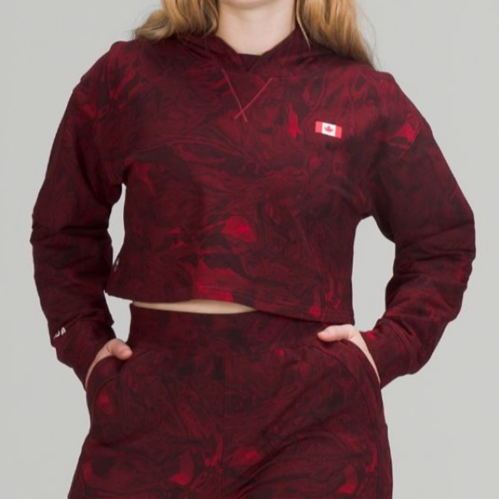Team Canada All Yours Cropped Hoodie Size 8